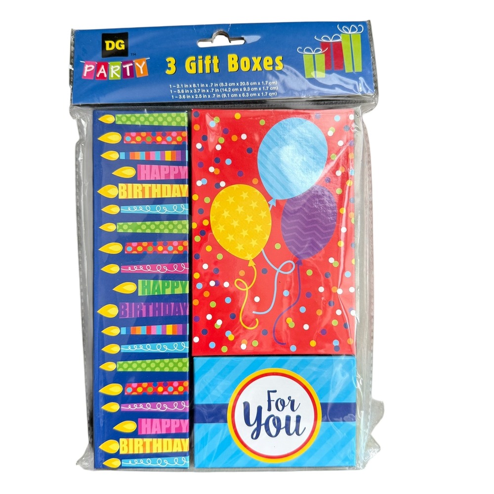 Lot of 63 Assorted DG Party Multicolor Gift Boxes NEW IN SEALED PACKAGES - Picture 3 of 12